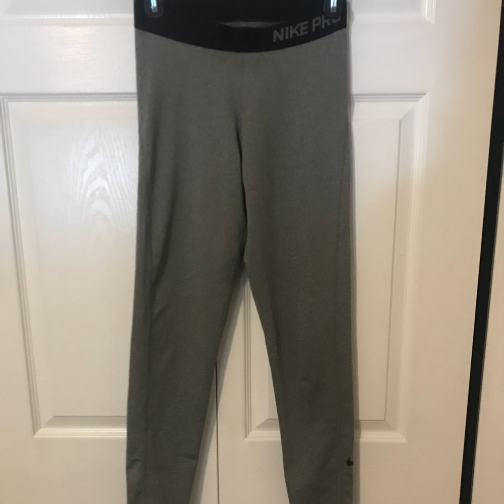 Gray Nike Pro Dri Fit Leggings
